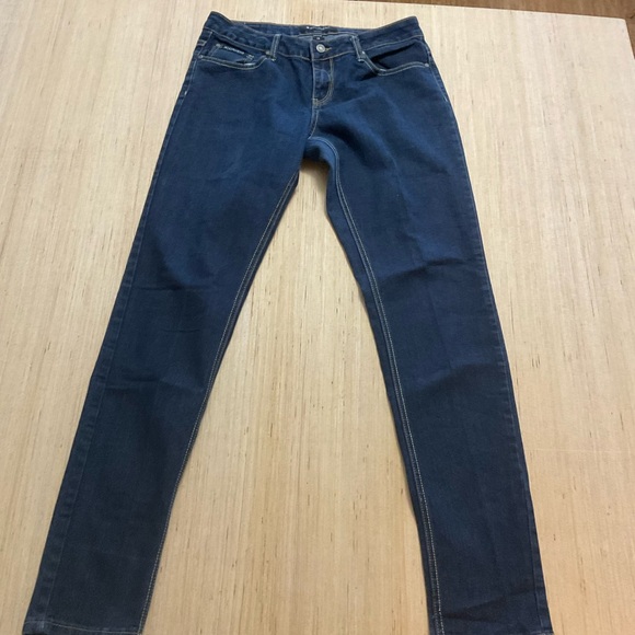 Vintage RocaWear Junior Skinny Blue Jeans size 13 Embroidered Pockets - Picture 1 of 12